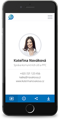 Screen, FaceWallet - Vaše digitální vizitka